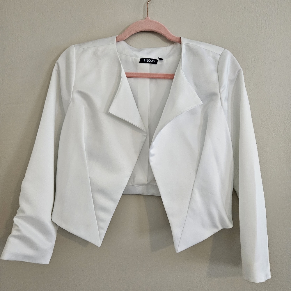Tildon Jacket Womens White Size XS Soft Elegant Modern Business Professional